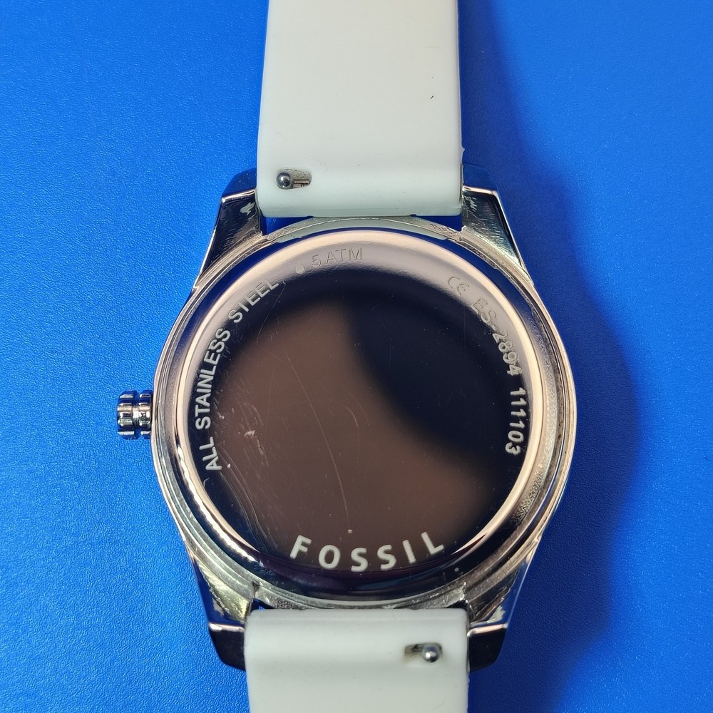New! Vintage 2015 Fossil Mother of Pearl Day-Date 36mm Women's Quartz Watch NOS - Picture 5 of 16